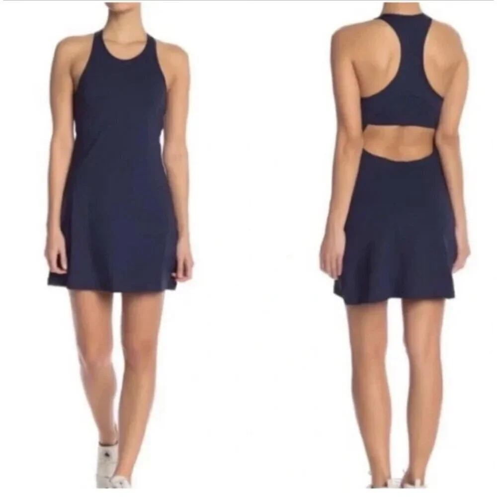 Outdoor Voices Doubles Dress Athletic Yoga Tennis Navy Blue Athletic Workout